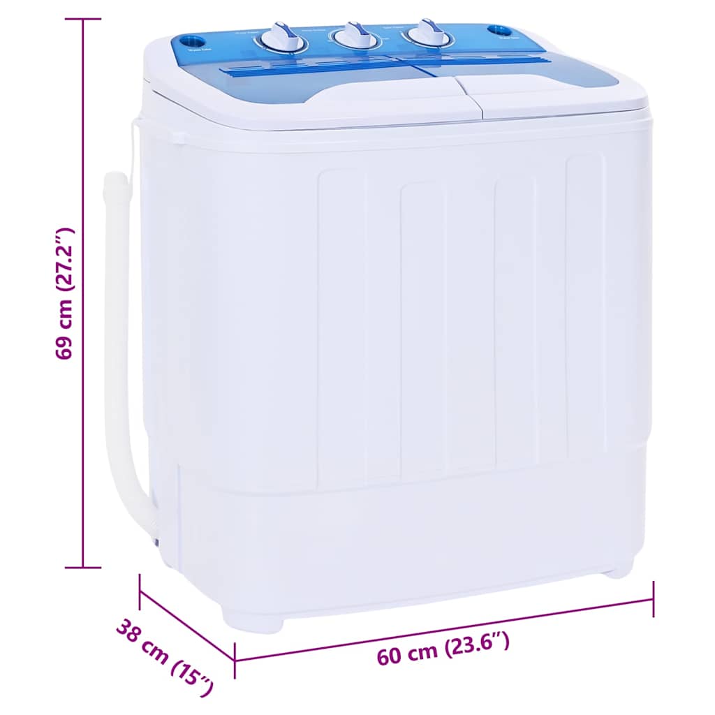 Mini Lavatrice a Vaschetta Doppia 5,6 kg