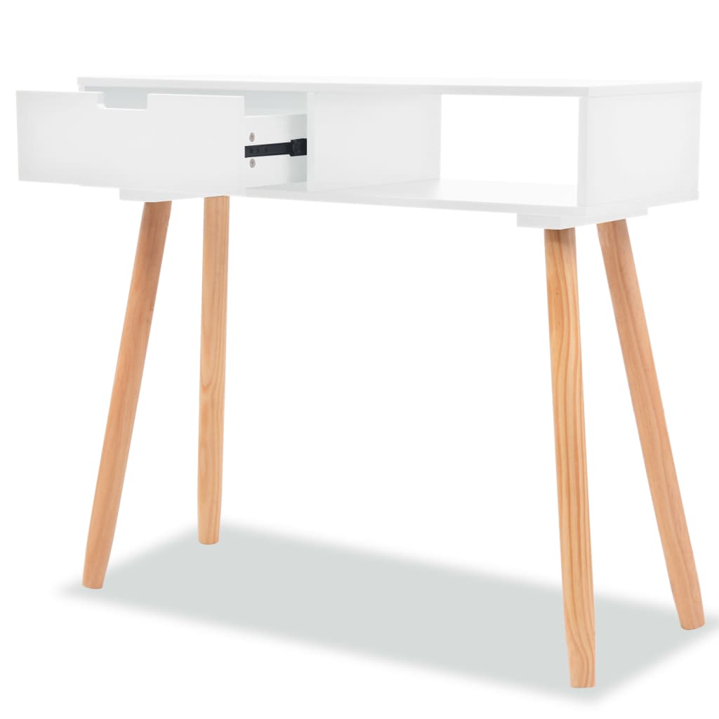 Console Table in Solid Pine Wood 80x30x72 cm White