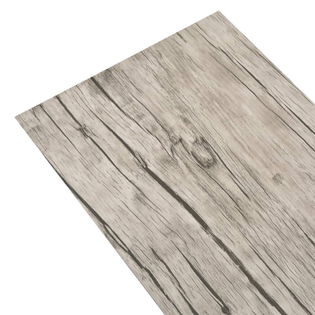 Listoni Pavimenti Non Autoadesivi PVC 5,26m² 2mm Rovere Slavato - homemem39