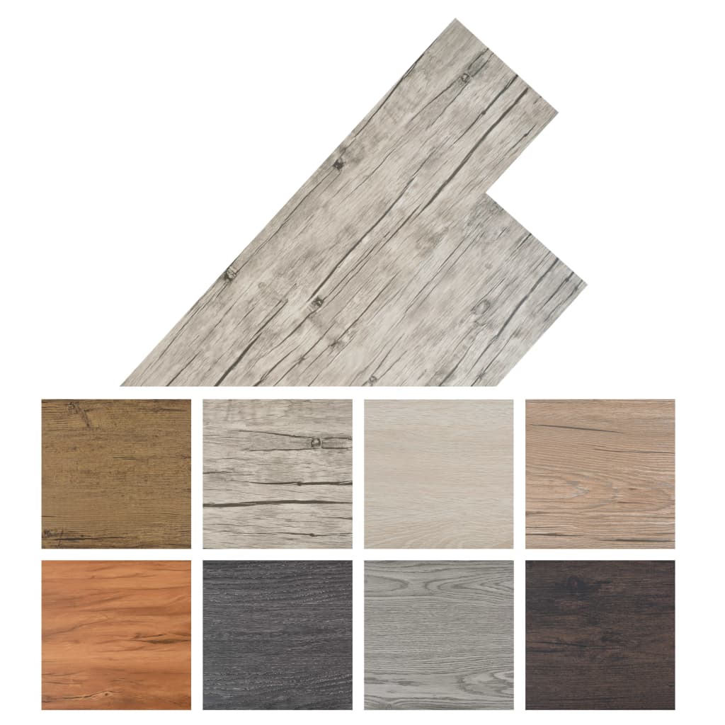 Listoni Pavimenti Non Autoadesivi PVC 5,26m² 2mm Rovere Slavato - homemem39
