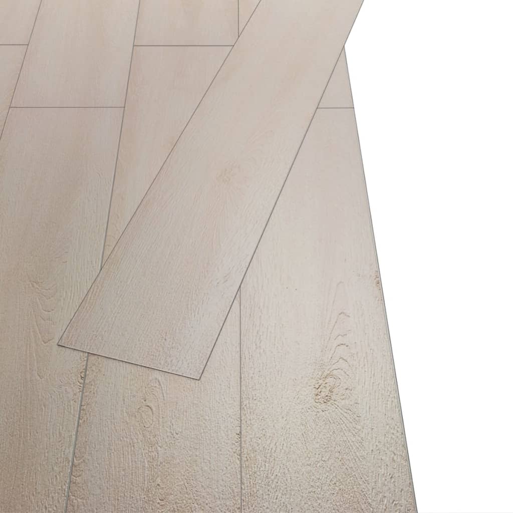Listoni Pavimenti Non Autoadesivi PVC 5,26m² 2mm Rovere Bianco - homemem39