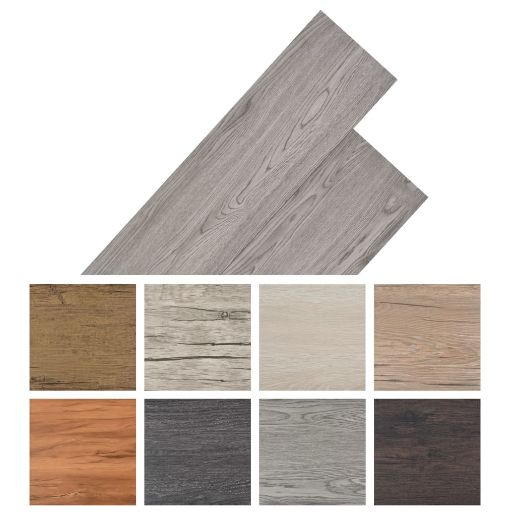 Listoni Pavimenti Non Autoadesivi PVC 5,26m² 2mm Grigio Scuro - homemem39