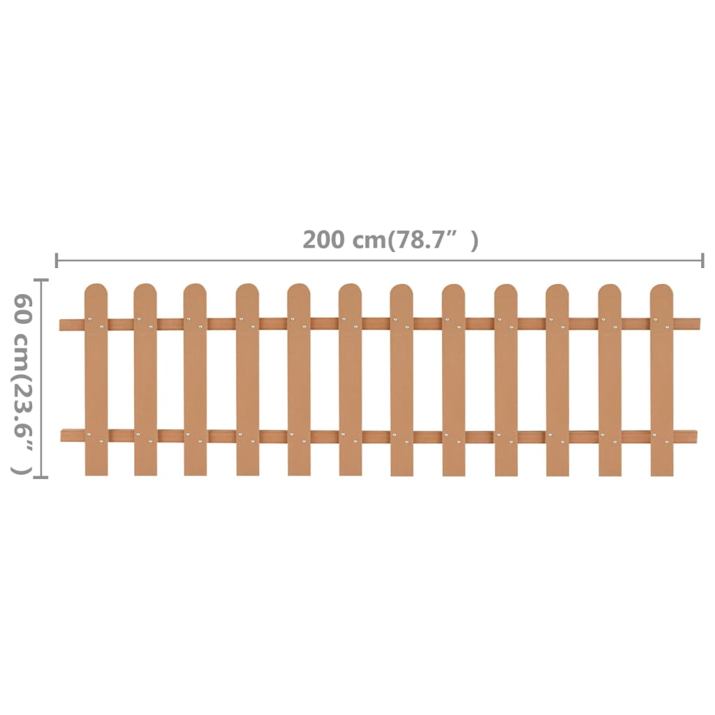WPC fence 200x60 cm