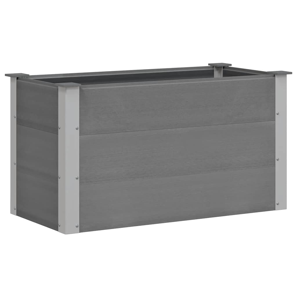 Letto Rialzato da Giardino in WPC 100x50x54 cm Grigio - homemem39