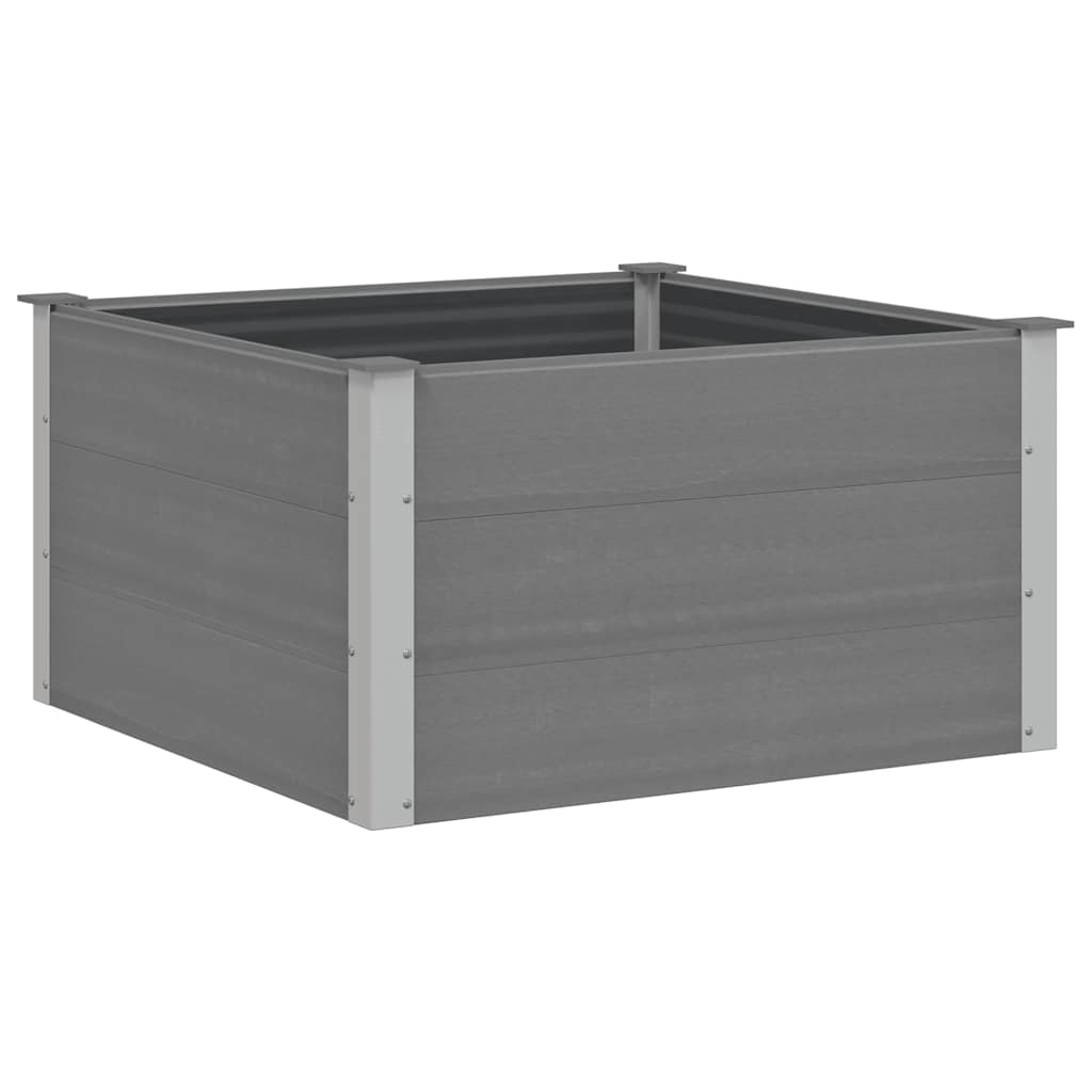 Letto Rialzato da Giardino in WPC 100x100x54 cm Grigio - homemem39