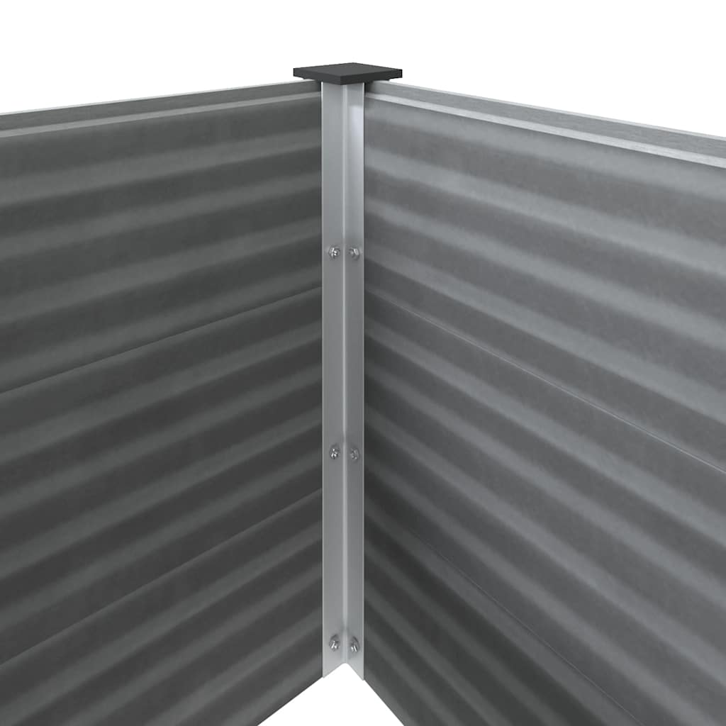 Letto Rialzato da Giardino in WPC 100x100x54 cm Grigio - homemem39