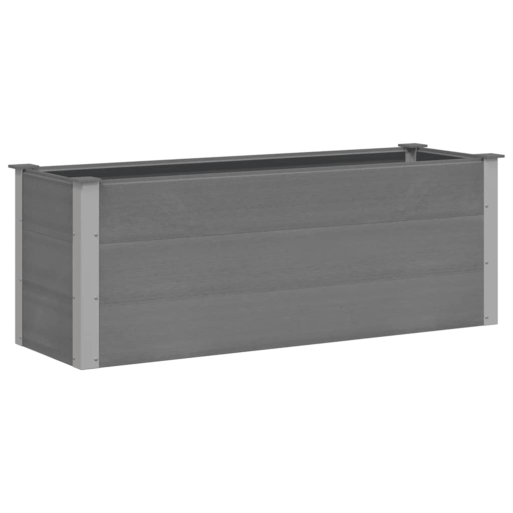 Letto Rialzato da Giardino in WPC 150x50x54 cm Grigio - homemem39