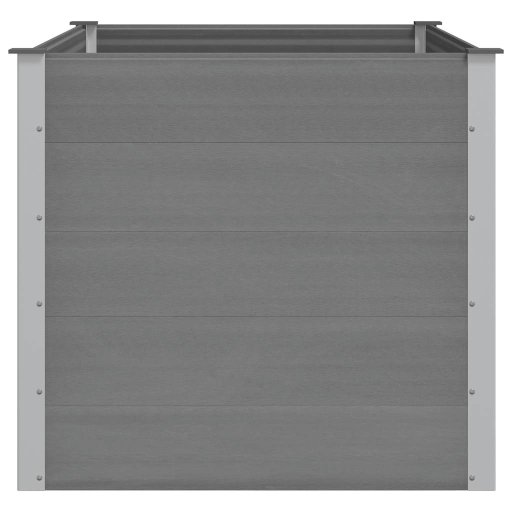 Letto Rialzato da Giardino in WPC 150x100x91 cm Grigio - homemem39