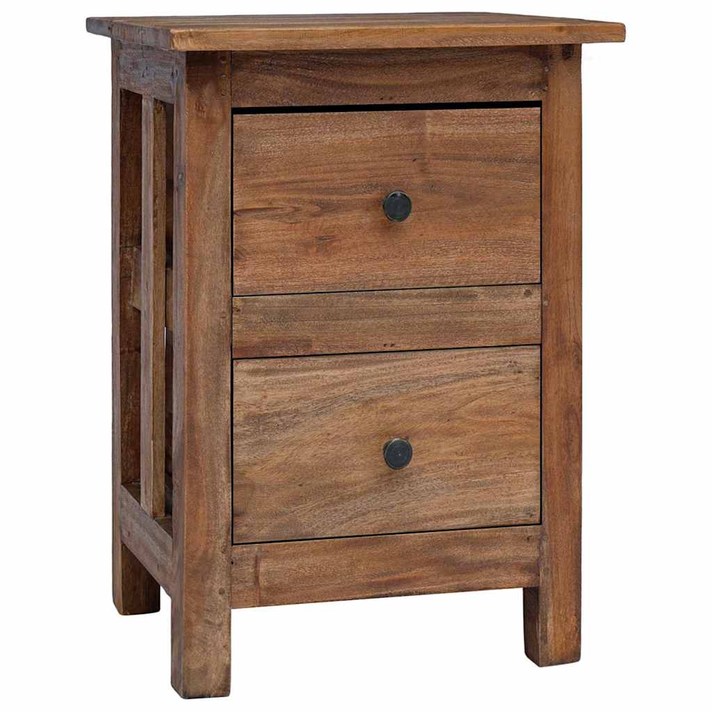 Comodino in Legno Massello di Mogano 40x30x51 cm - homemem39
