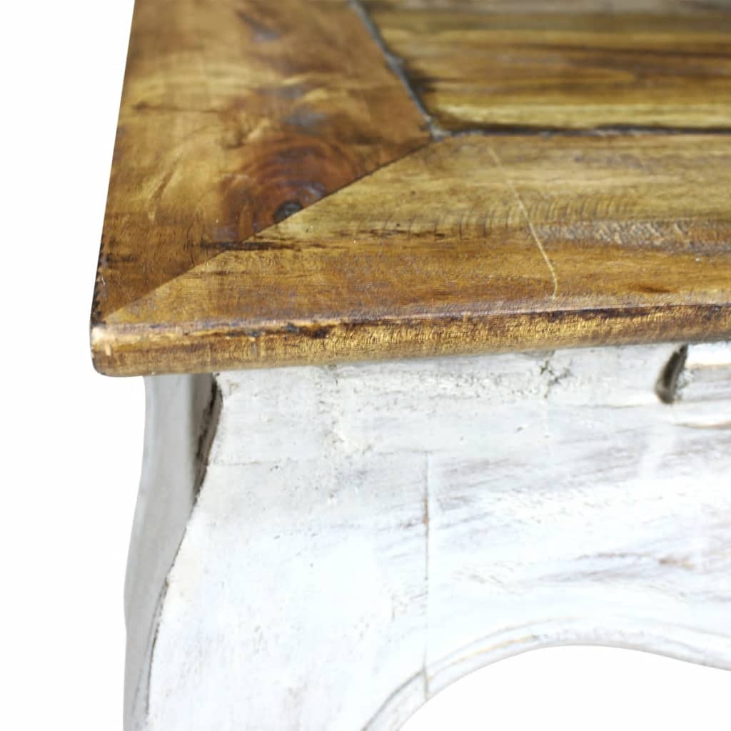 Tavolino Laterale in Legno Massello di Mogano 50x50x35 cm | homemem39