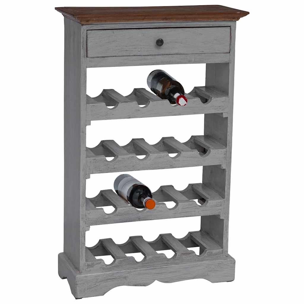 Portavini in Legno Massello di Mogano 55x23x85 cm | homemem39