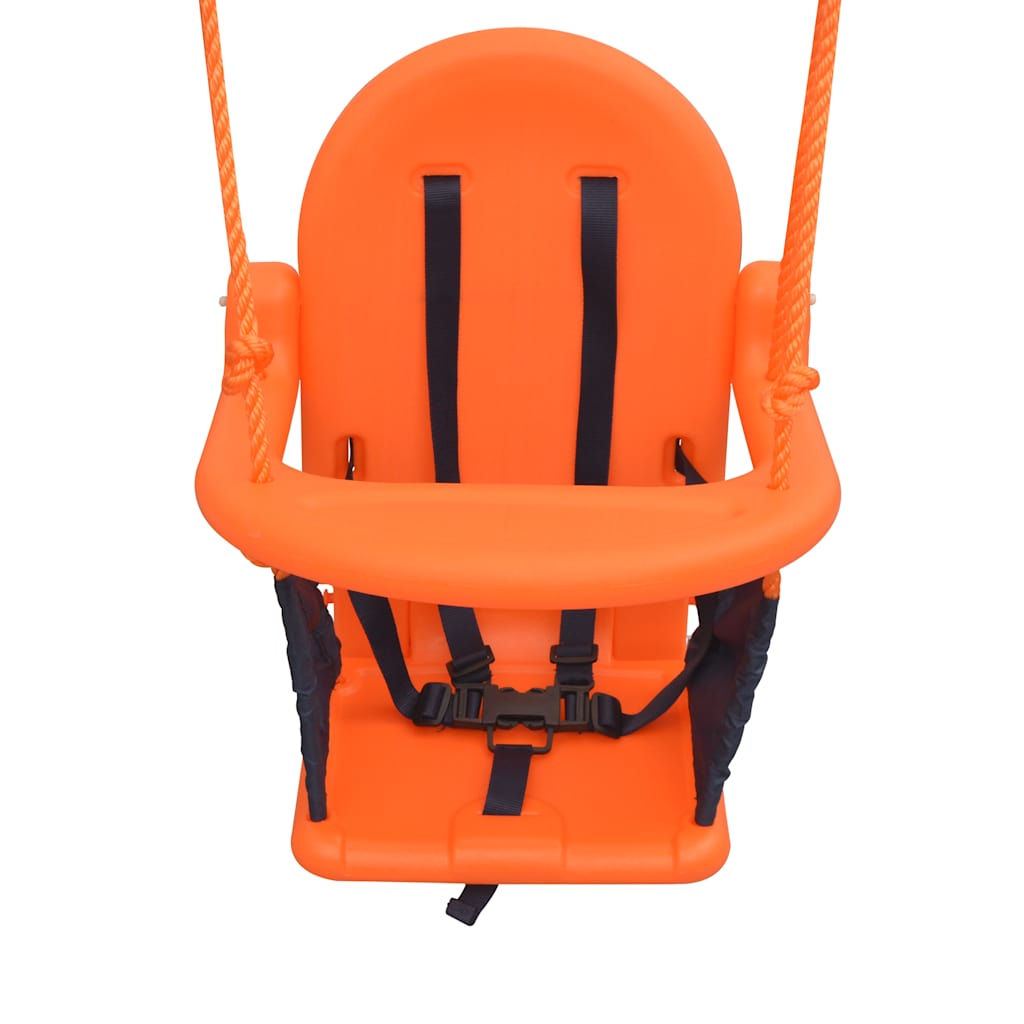 Altalena Singola e Altalena da Bimbi 2-in-1 Arancione - homemem39
