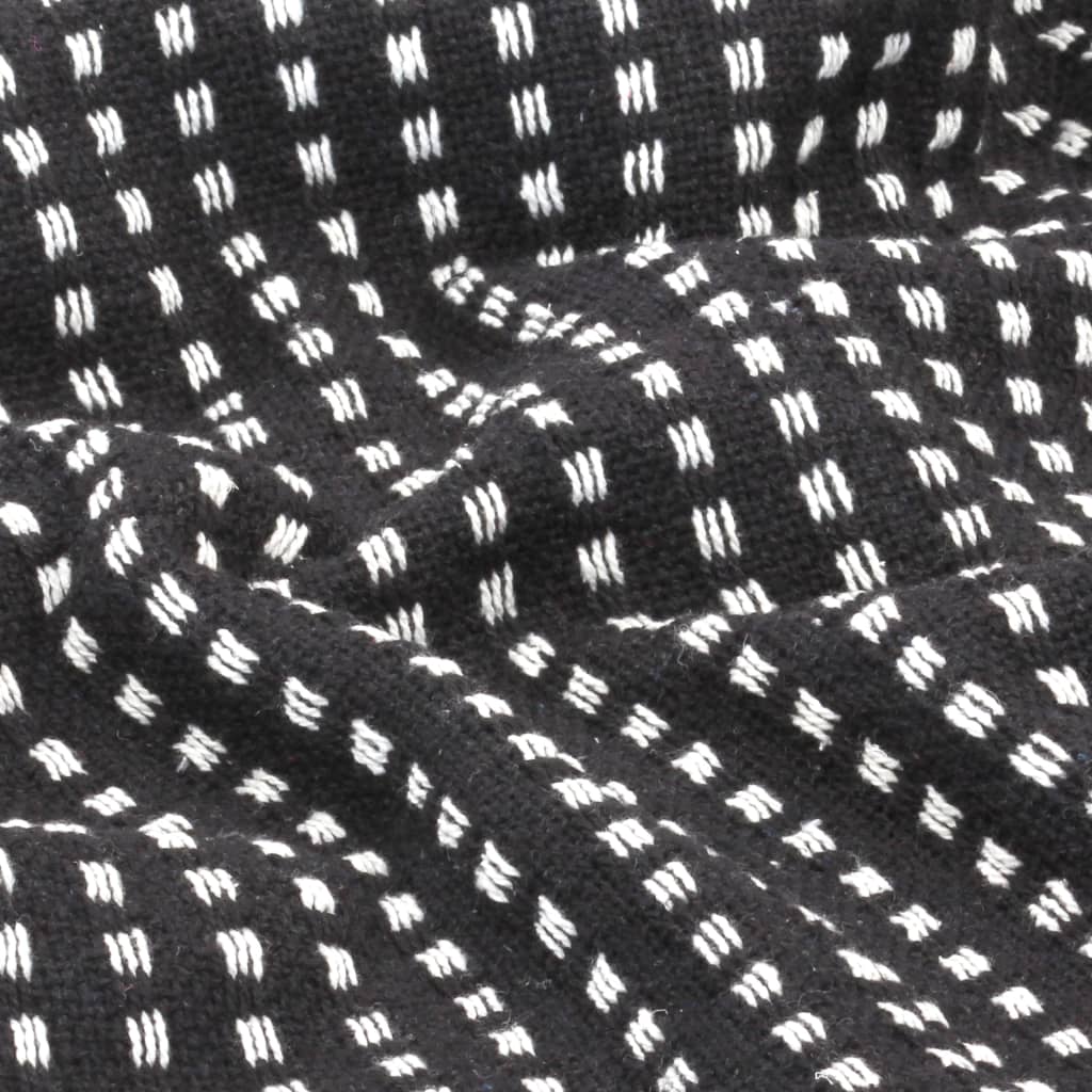 Copriletto in Cotone a Quadri 125x150 cm Nero | homemem39