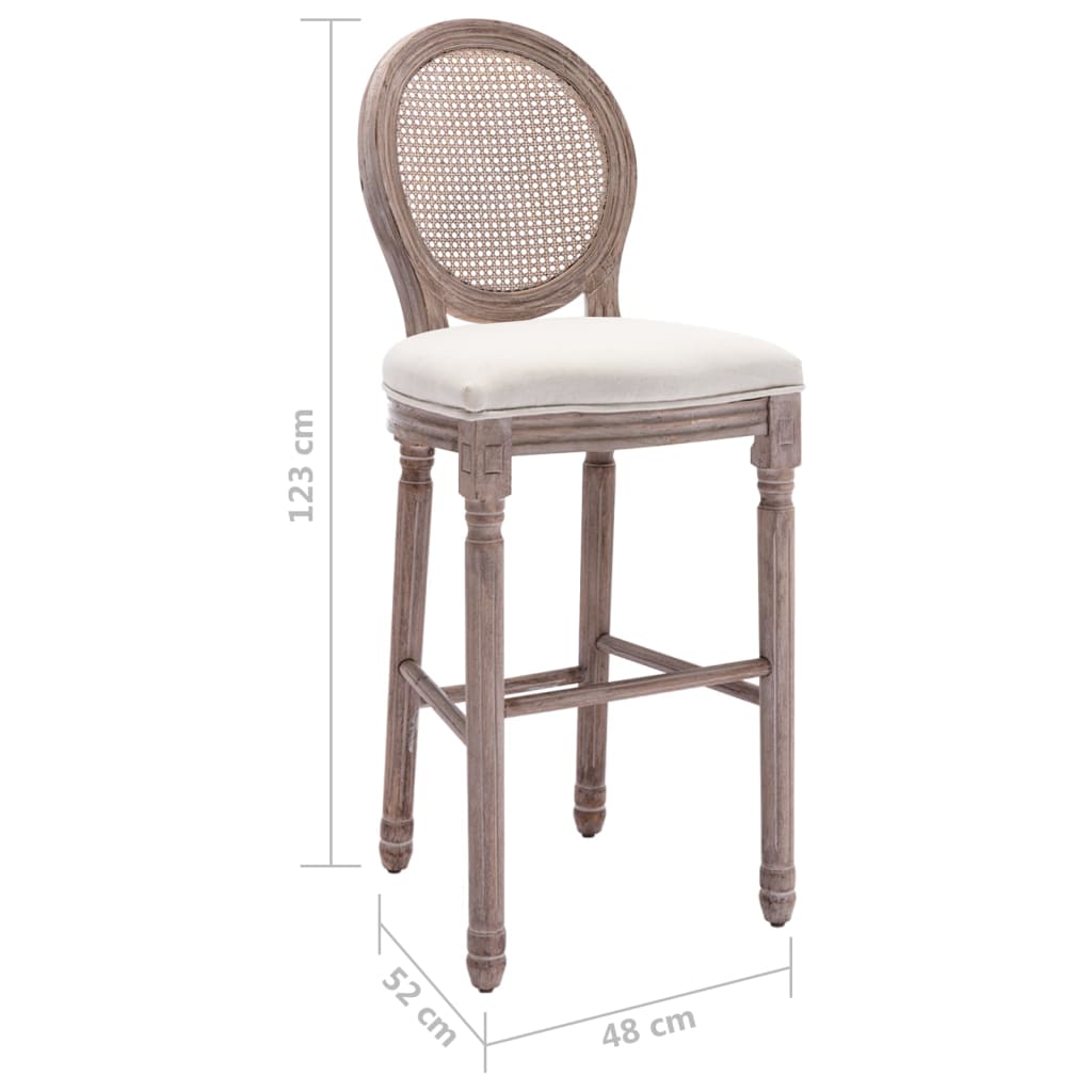 Sgabelli da Bar 2 pz Bianco Lino | homemem39