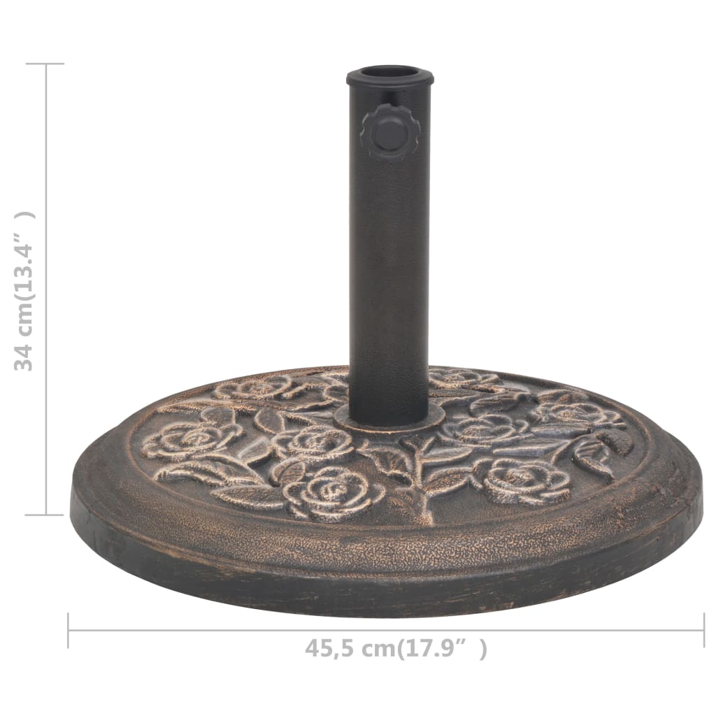 Base per Parasole Circolare in Resina Bronzo 9 kg - homemem39