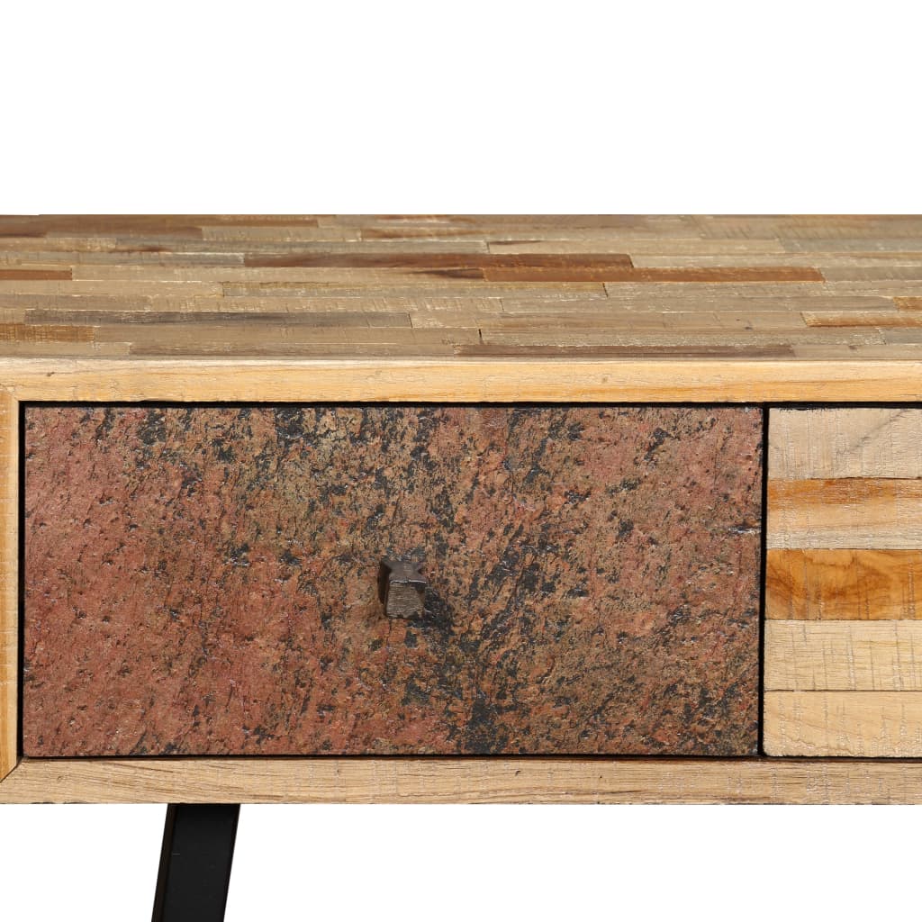 Tavolo Consolle in Legno Massello di Teak 120x30x76 cm - homemem39