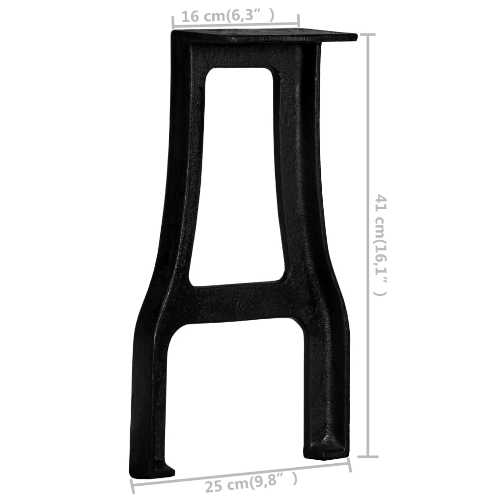 Gambe per Panca 2 pz a Forma di A in Ghisa | homemem39