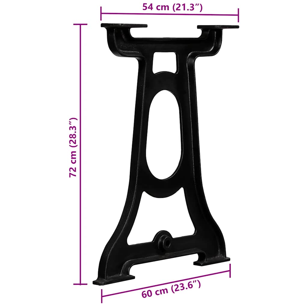 Gambe per Tavolo da Pranzo 2 pz a Forma di Y in Ghisa | homemem39