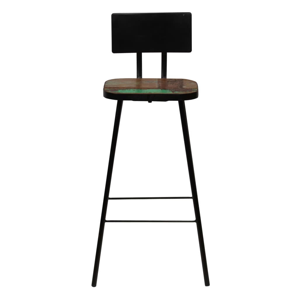 Set da Bar 5 pz in Legno Massello di Recupero Multicolore - homemem39