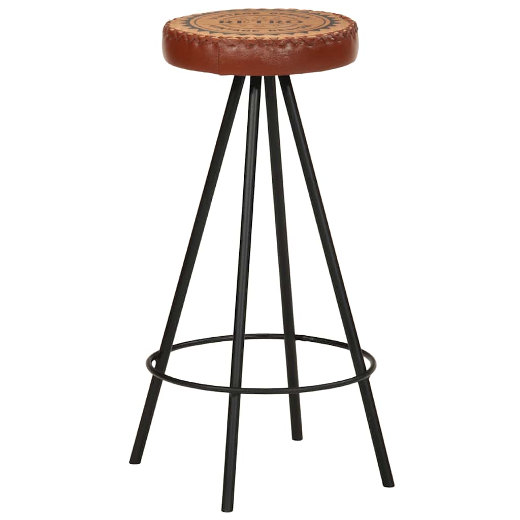 Sgabelli da Bar 4 pz in Vera Pelle - homemem39