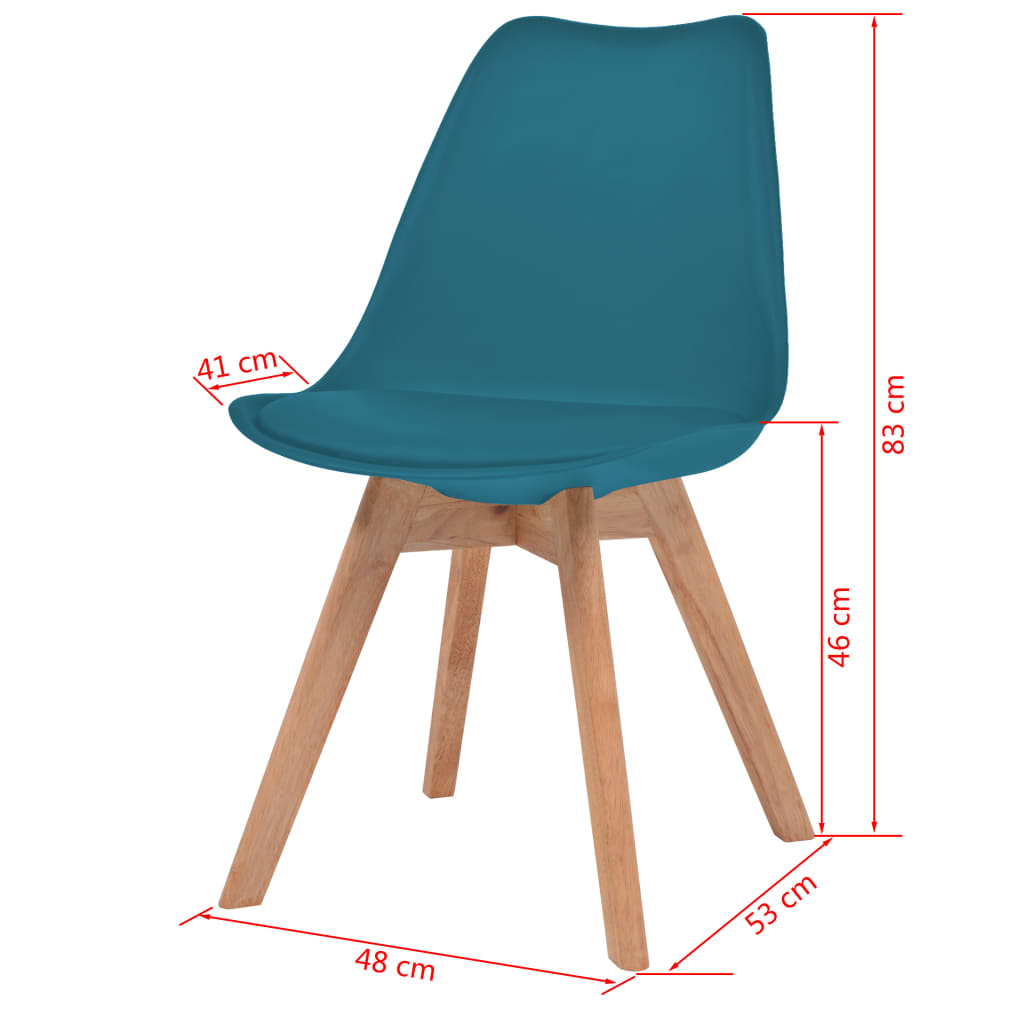 Sedie da Pranzo 6 pz Turchese in Plastica | homemem39