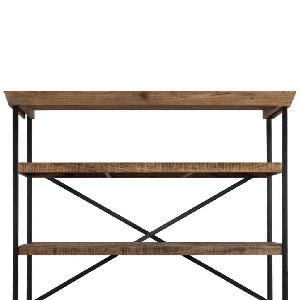 Credenza con Ripiani in Legno Massello di Mango 120x35x200 cm