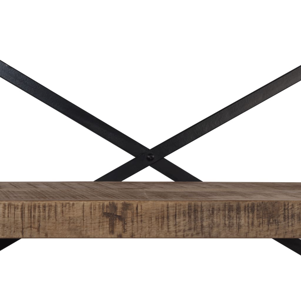 Credenza con Ripiani in Legno Massello di Mango 120x35x200 cm