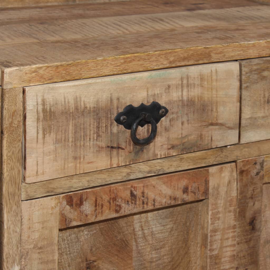 Credenza con Ripiani in Legno Massello di Mango 120x35x200 cm