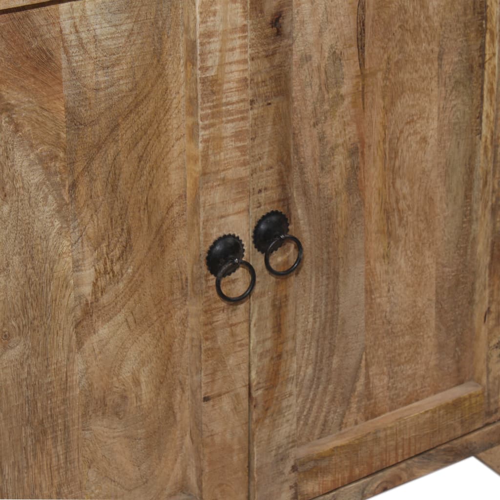 Credenza con Ripiani in Legno Massello di Mango 120x35x200 cm