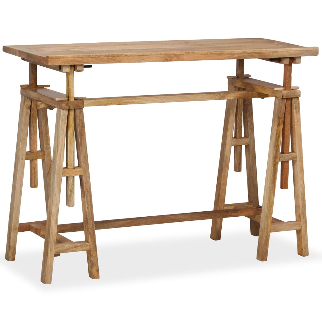 Tavolo da Disegno in Legno Massello di Mango 116x50x76 cm - homemem39