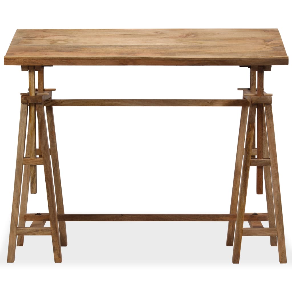 Tavolo da Disegno in Legno Massello di Mango 116x50x76 cm - homemem39