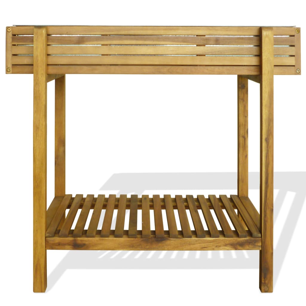 Letto Rialzato da Giardino in Legno Massello di Acacia e Zinco - homemem39
