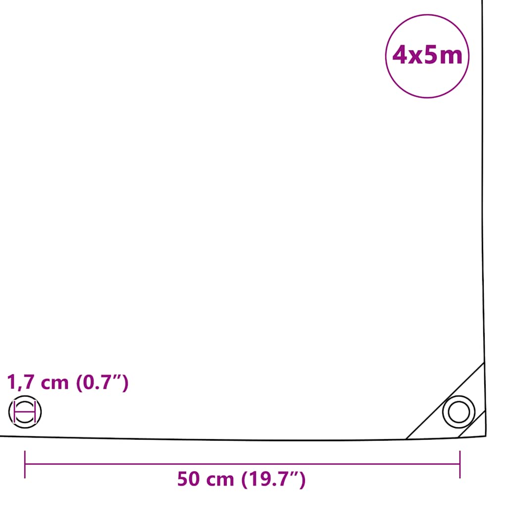 Telone 650 g/m² 4x5 m Grigio | homemem39