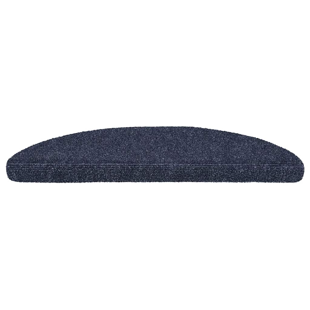 Tappetini per scale autoadesivi 15 pz 56x17x3 cm blu semicircolari - homemem39