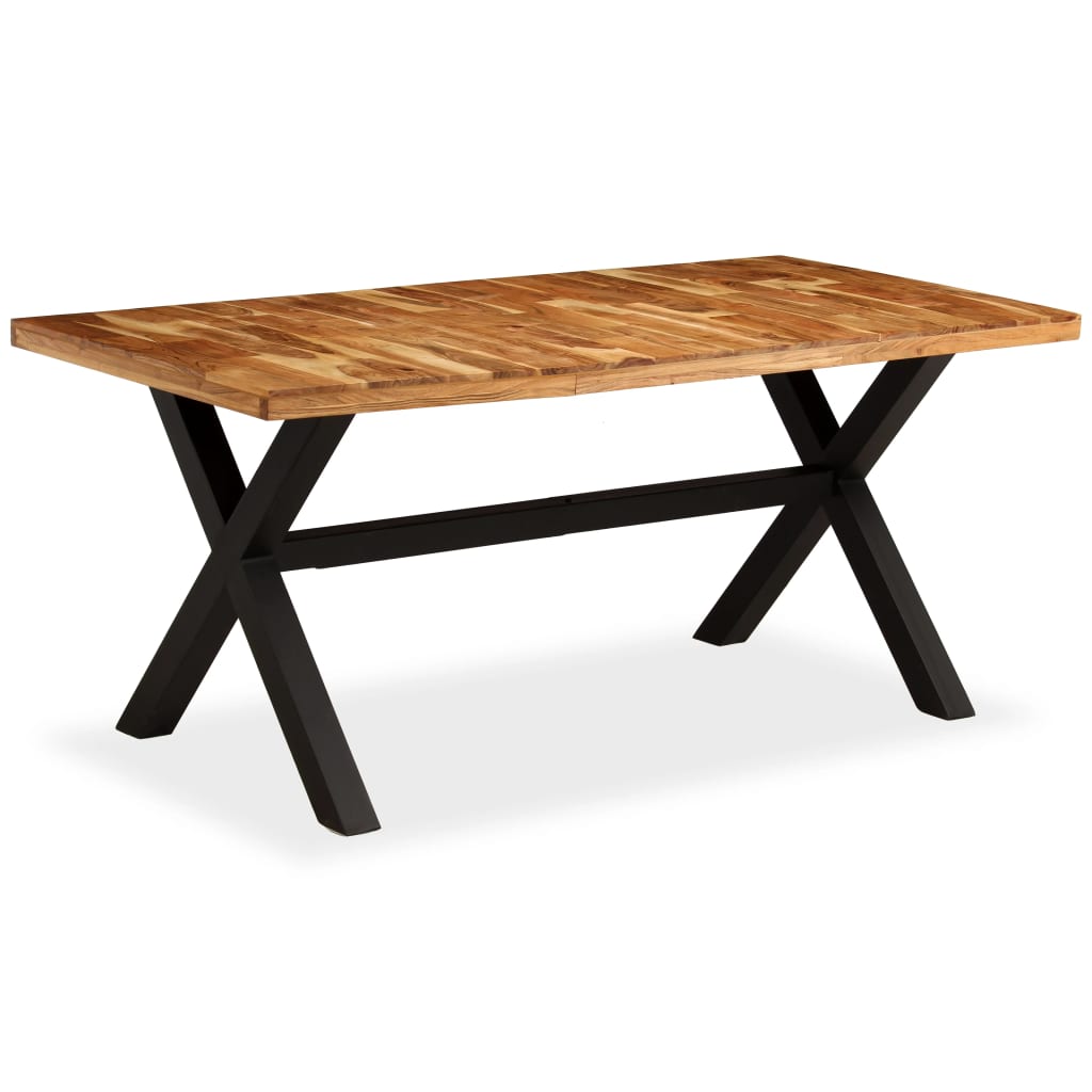 Tavolo da Pranzo Legno Massello di Acacia e Mango 180x90x76 cm | homemem39