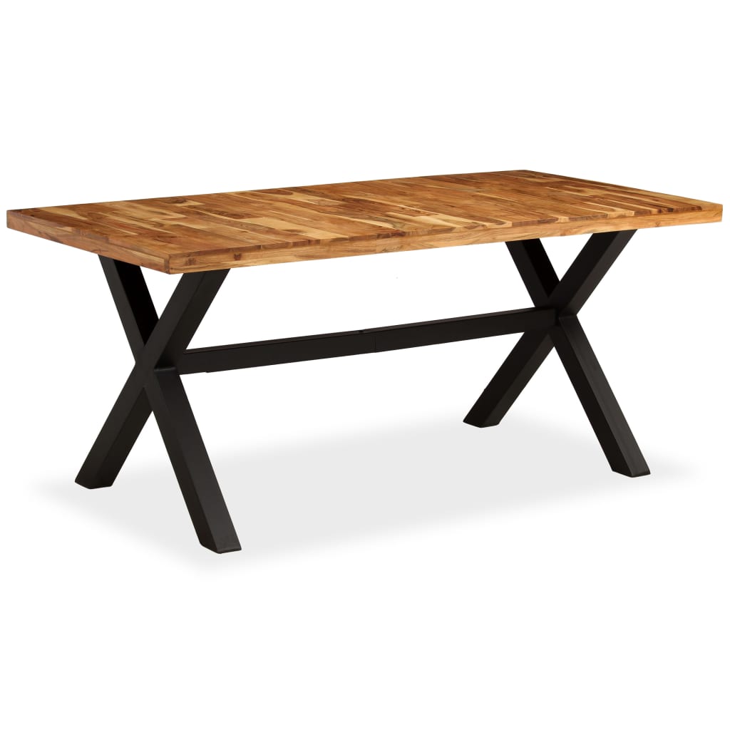 Tavolo da Pranzo Legno Massello di Acacia e Mango 180x90x76 cm - homemem39