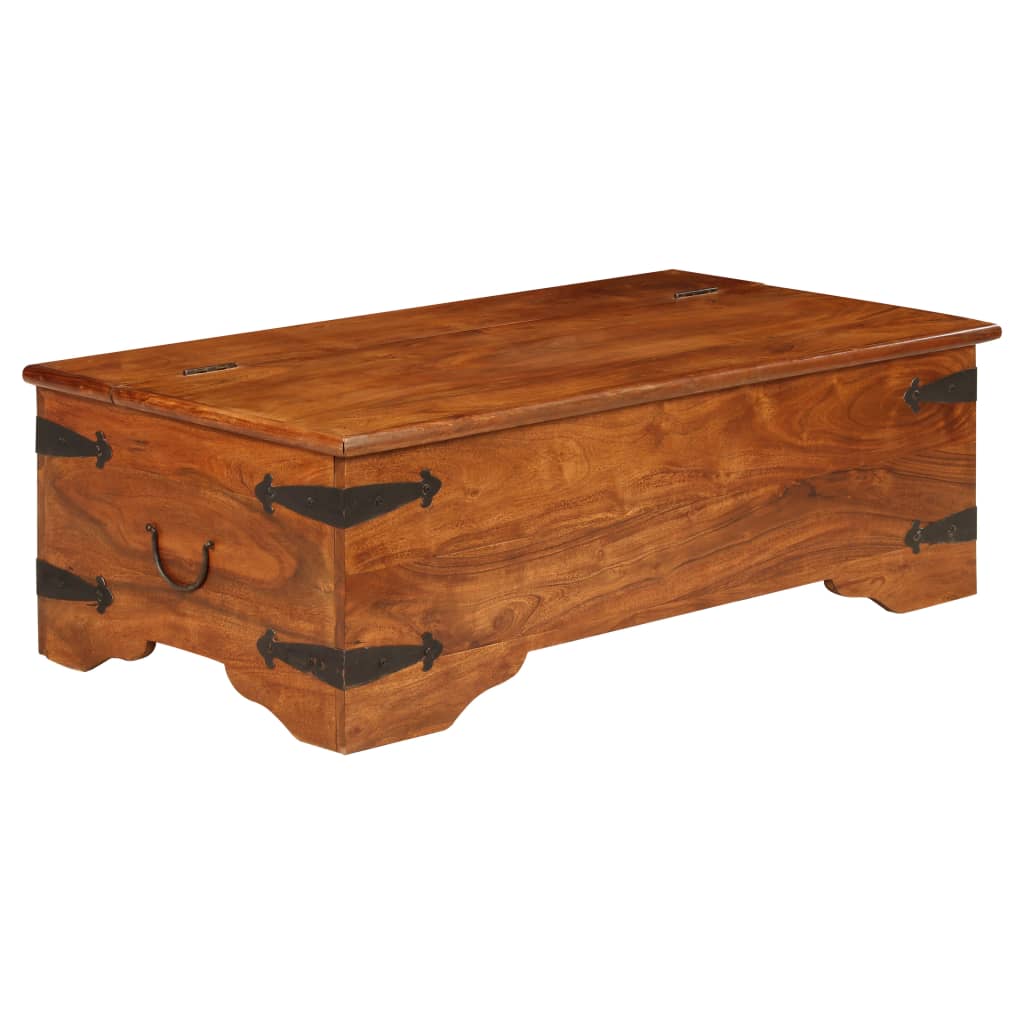 Tavolino da Salotto in Legno Acacia Finitura Ambra 110x55x35 cm | homemem39