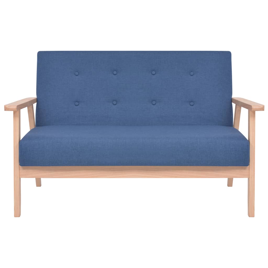 Set di Divani 3 pz in Tessuto Blu | homemem39