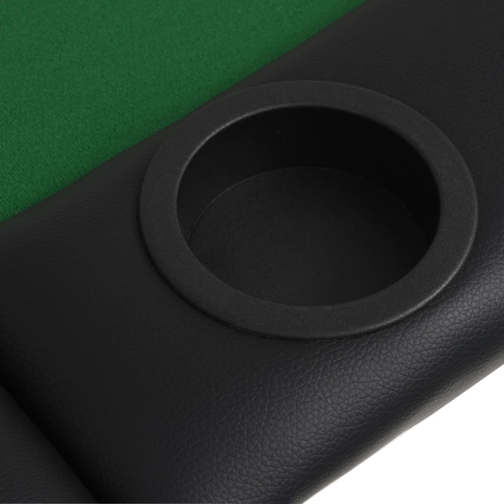 Tavolo da Poker Piegabile in 3 per 9 Giocatori Ottagonale Verde - homemem39
