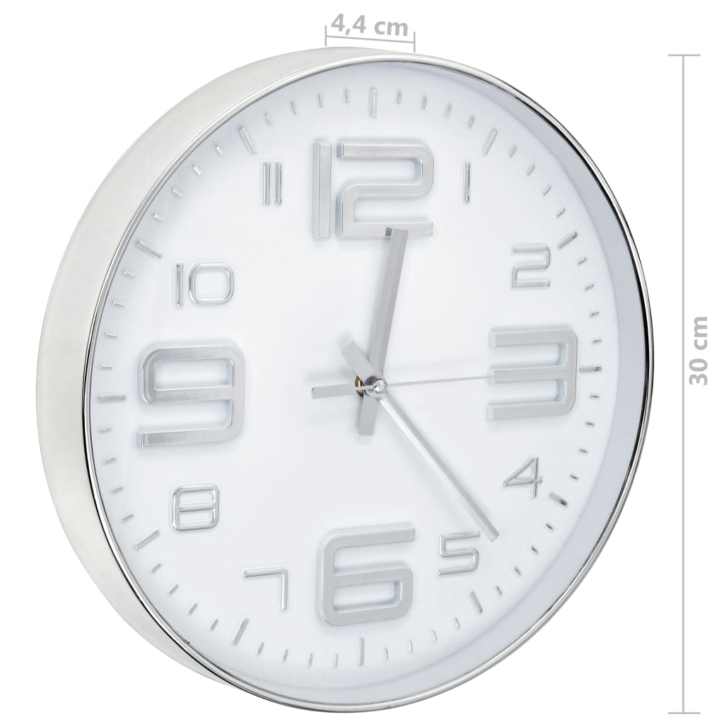 Orologio da Parete 30 cm Argento | homemem39