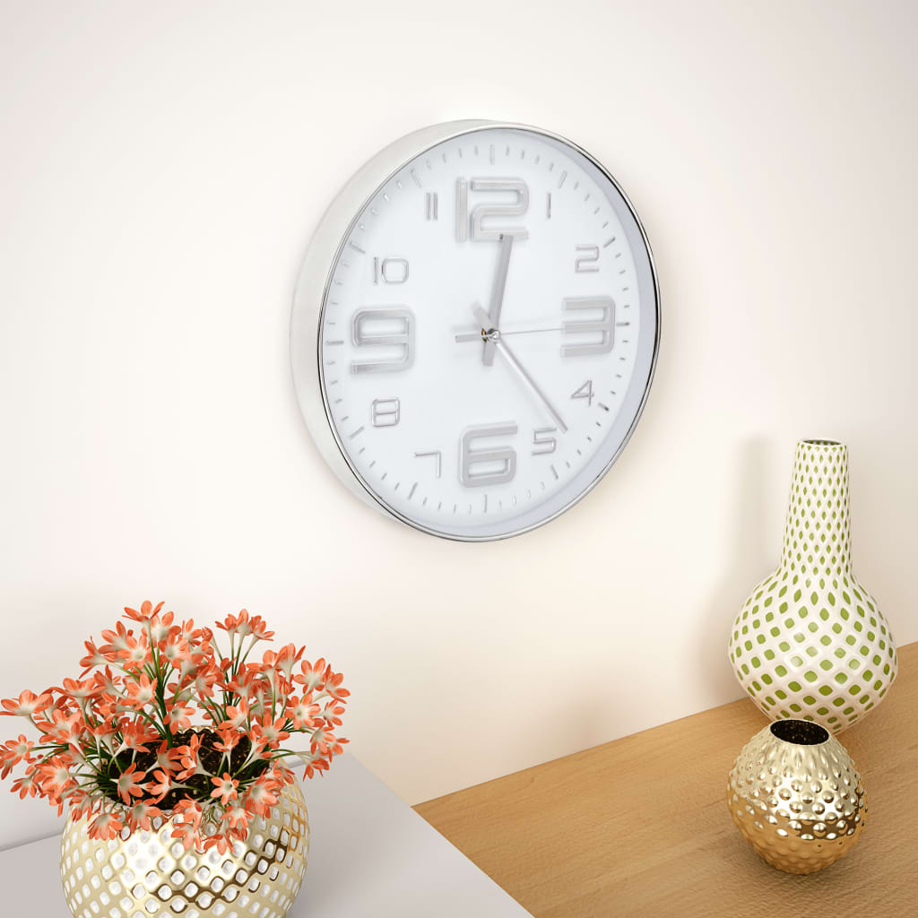 Orologio da Parete 30 cm Argento - homemem39
