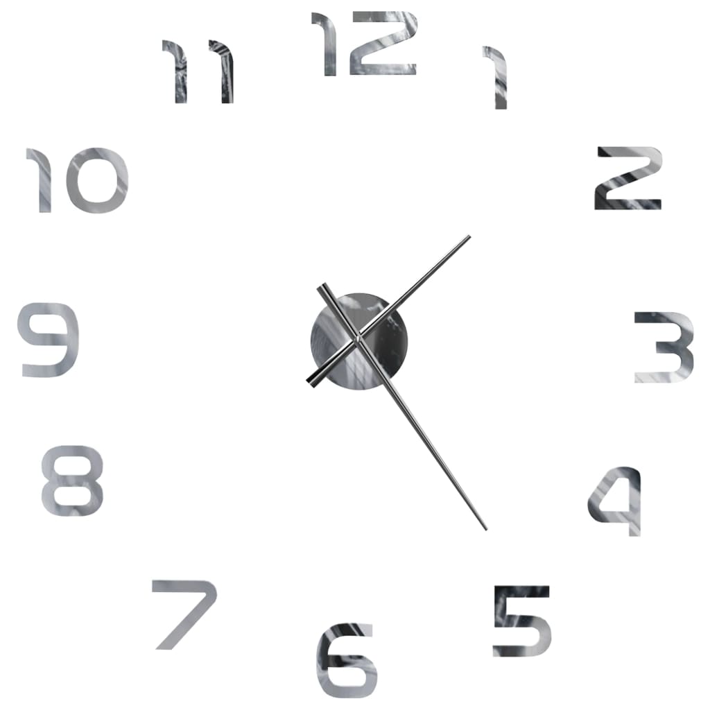 Orologio da Parete 3D in Stile Moderno 100cm XXL Argento - homemem39