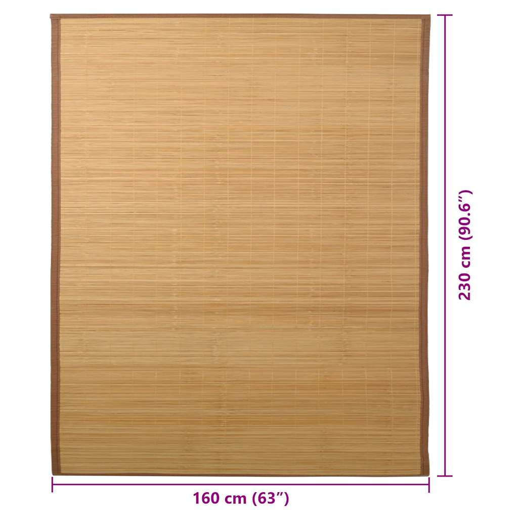 Tappeto in Bambù 160x230 cm Marrone - homemem39