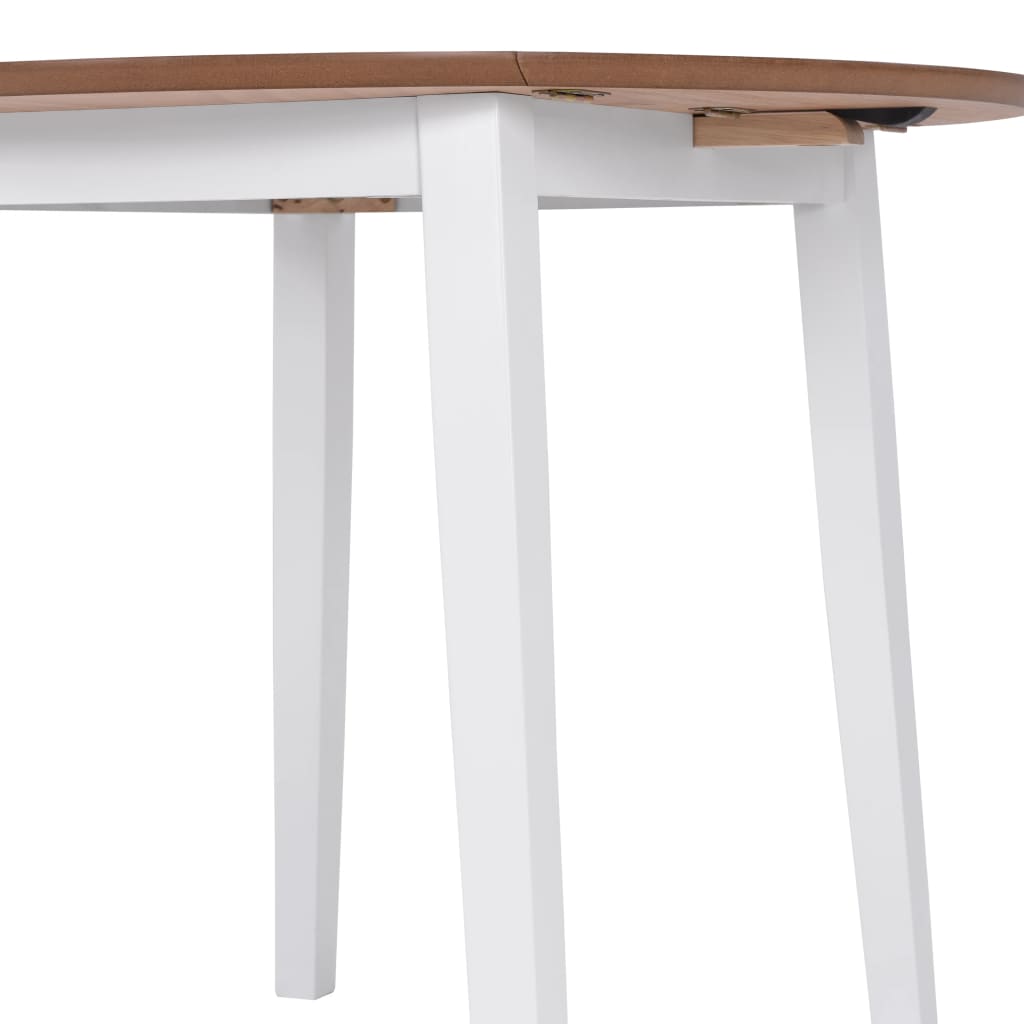 Set da Pranzo 5 pz in MDF e Legno di Hevea Bianco - homemem39