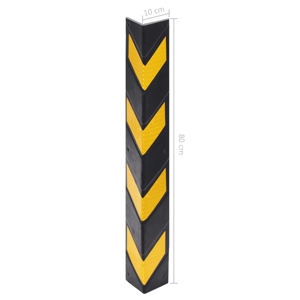 Protezioni Angolari Riflettenti 10 pz in Gomma 80 cm | homemem39