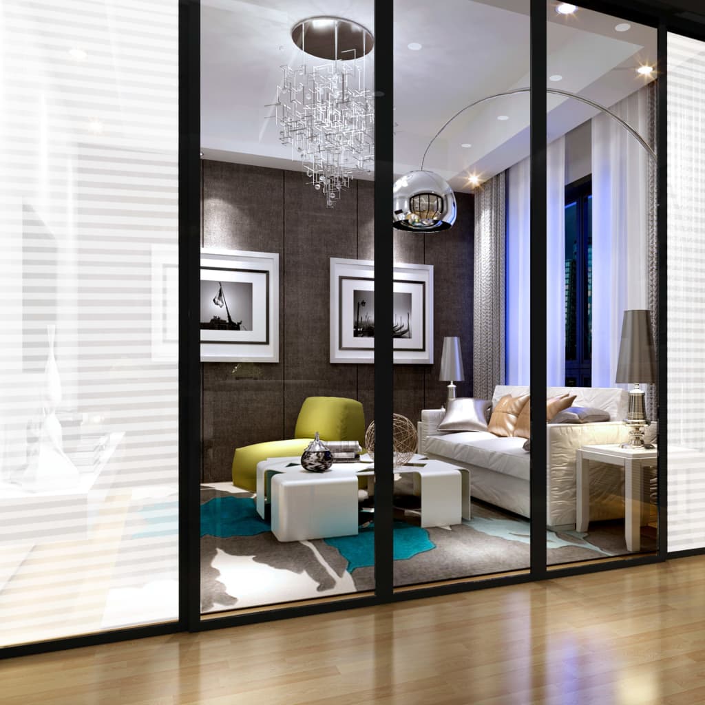 Pellicola per Finestra Design Smerigliato Strisce 0,9x20 m PVC