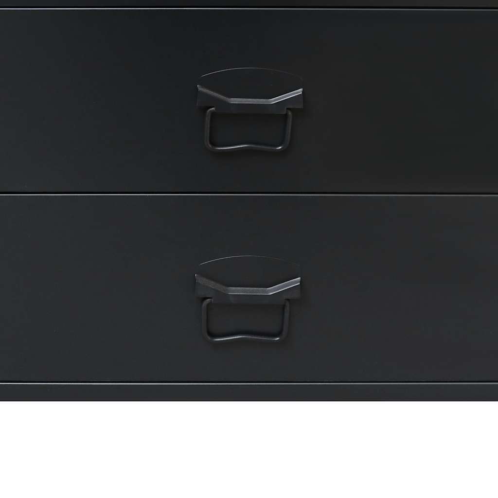 Cassettiera in Metallo in Stile Industriale 78x40x93 cm Nera - homemem39
