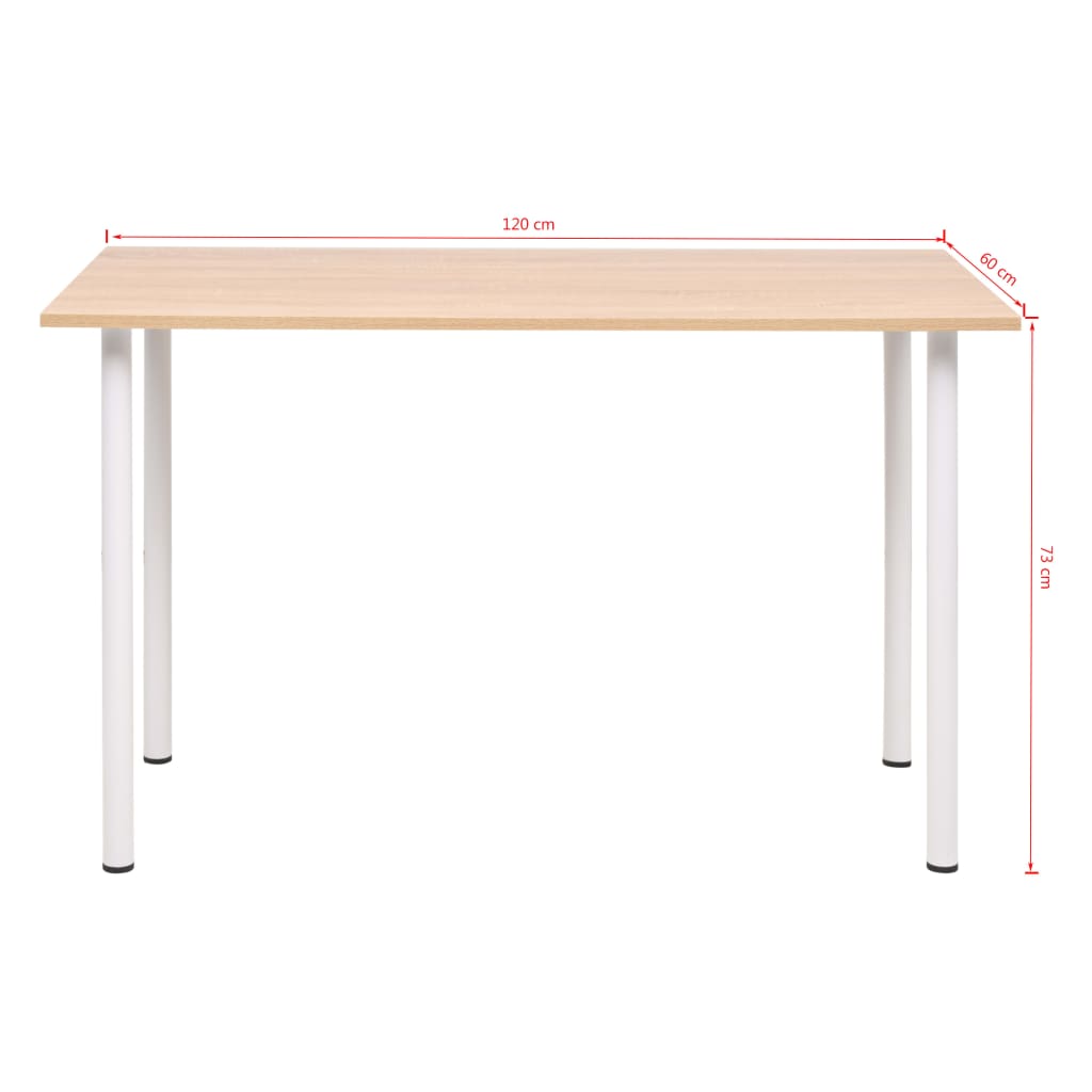 Tavolo da Pranzo 120x60x73 cm Rovere e Bianco | homemem39