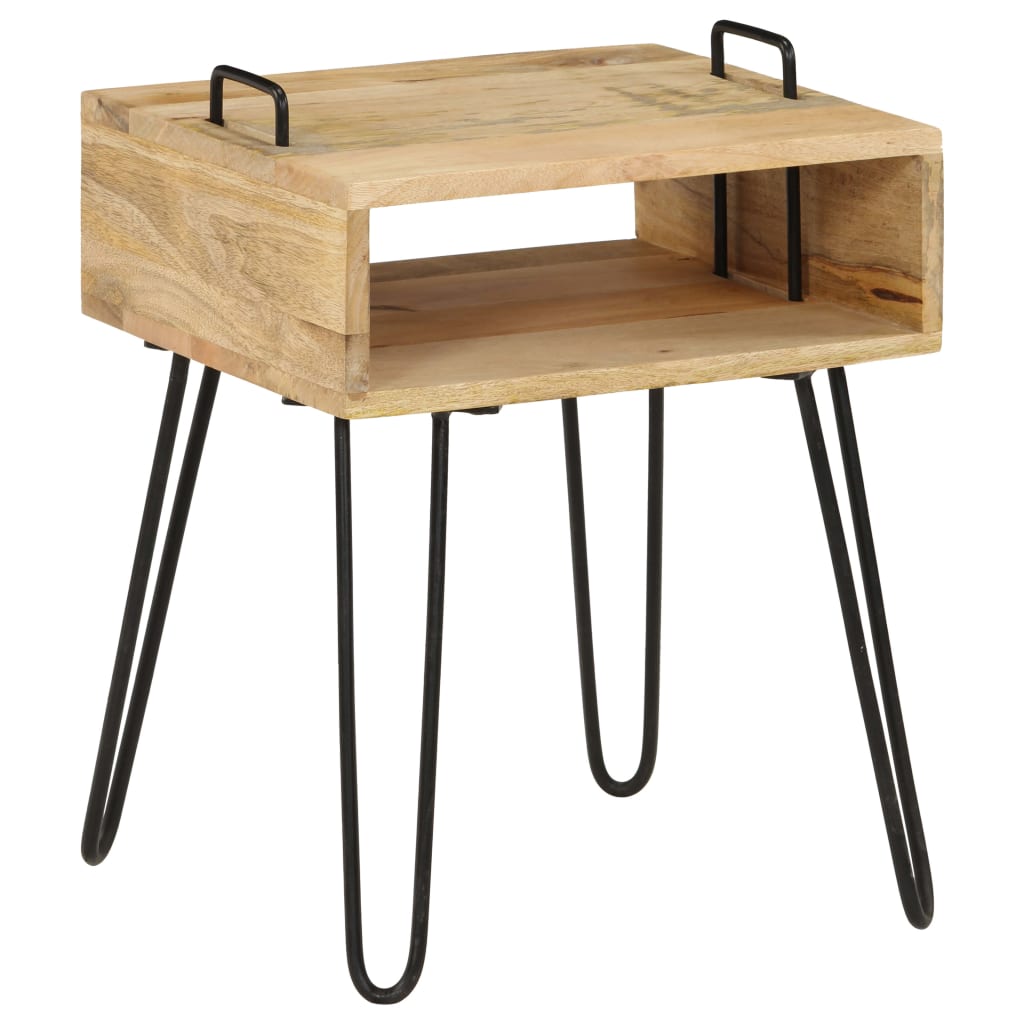 Comodino in Legno Massello di Mango 40x34x47 cm - homemem39