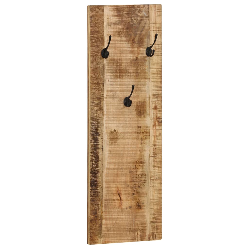 Appendiabiti a Parete 2pz in Legno Massello di Mango 36x110x3cm - homemem39
